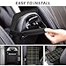 allgobee Armrest Cushion Cover Grey Hunting Plaid Tartan Universal Center Console Protector for Cars and Trucks