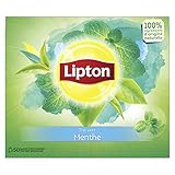 Lipton Thé Vert Menthe Goût Frais & Leger, 100% d'Origine Naturelle, Label Rainforest Alliance, 50 Sachets