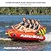 AirHead Great Big Mable, 1-4 Rider - Inflatable Towable Tube for Boating and Water Sports, Heavy Duty Full Nylon Cover & Zipper with EVA Foam Pads, Easy Inflating & Deflating, Dual Tow Points