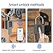 Fingerprint Padlock, Pothunder Smart Lock with APP Fingerprint Key, Keyed Heavy Anti-Theft Padlock, Biometric Waterproof Large Outdoor Padlock for Gate, Gym, Truck, School, Warehouse