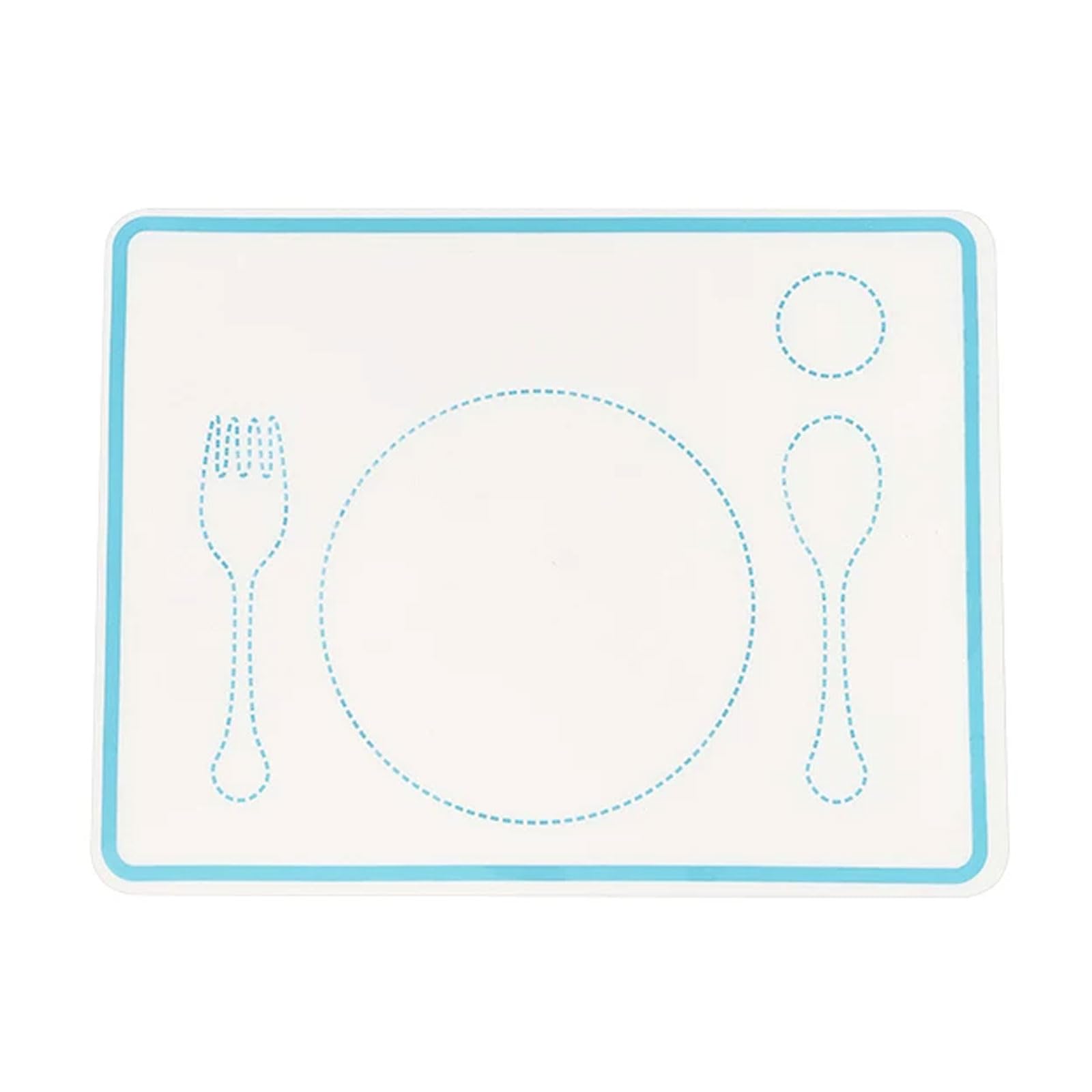 ttnmrc Montessori Silicone Placemat for Kids, Food Grade Non-Slip Toddler Dining Mat with Guide Lines for Self-Feeding