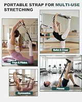 Trideer Stretching Strap Yoga Strap Physical Therapy for Home Workout, Exercise, Pilates and Gymnastics, 10 Loops Non-Elastic Stretch Bands with Aesthetic Packaging for Women & Men (Black) — image 7
