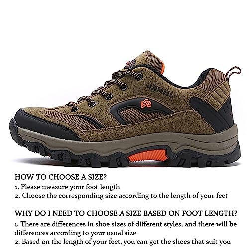JiuQing Men's Hiking Shoes Casual Trail Running Shoes Waterproof Low Rise Backpacking Camping Trekking Shoes2