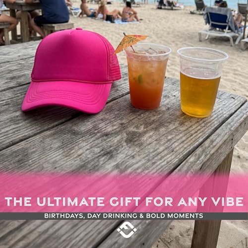Image of Funky Junque Foam Trucker Hat, Trucker Hats for Women & Men - Blank Adjustable Snapback Mesh Back Baseball Cap