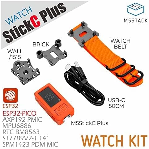 M5Stack Official M5StickC PLUS2 ESP32-PICO-V3-02 Mini IoT Development Kit 1.14-inch TFT Screen IoT Controller for UIFlow (M5StickC Plus with Access)