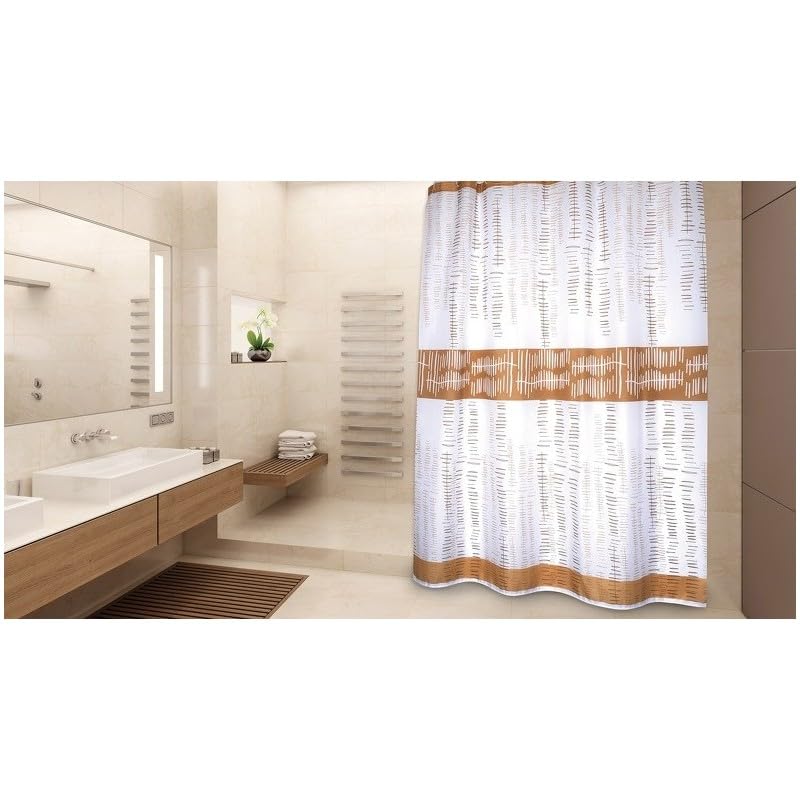 Rideau de douche de qualité premium en polyester bicolore 180x200cm