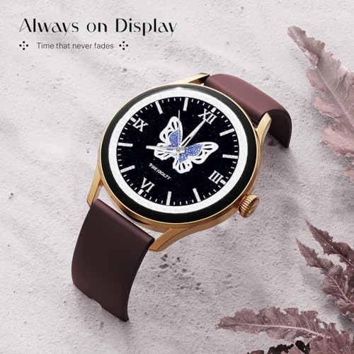 Image of Fire-Boltt Glitz Women Smart Watch with 1.19 inch AMOLED Display, Bluetooth Calling, Rotating Crown, Always On Display, 1000 Nits Brightness, IP68 Waterproof Mocha Brown