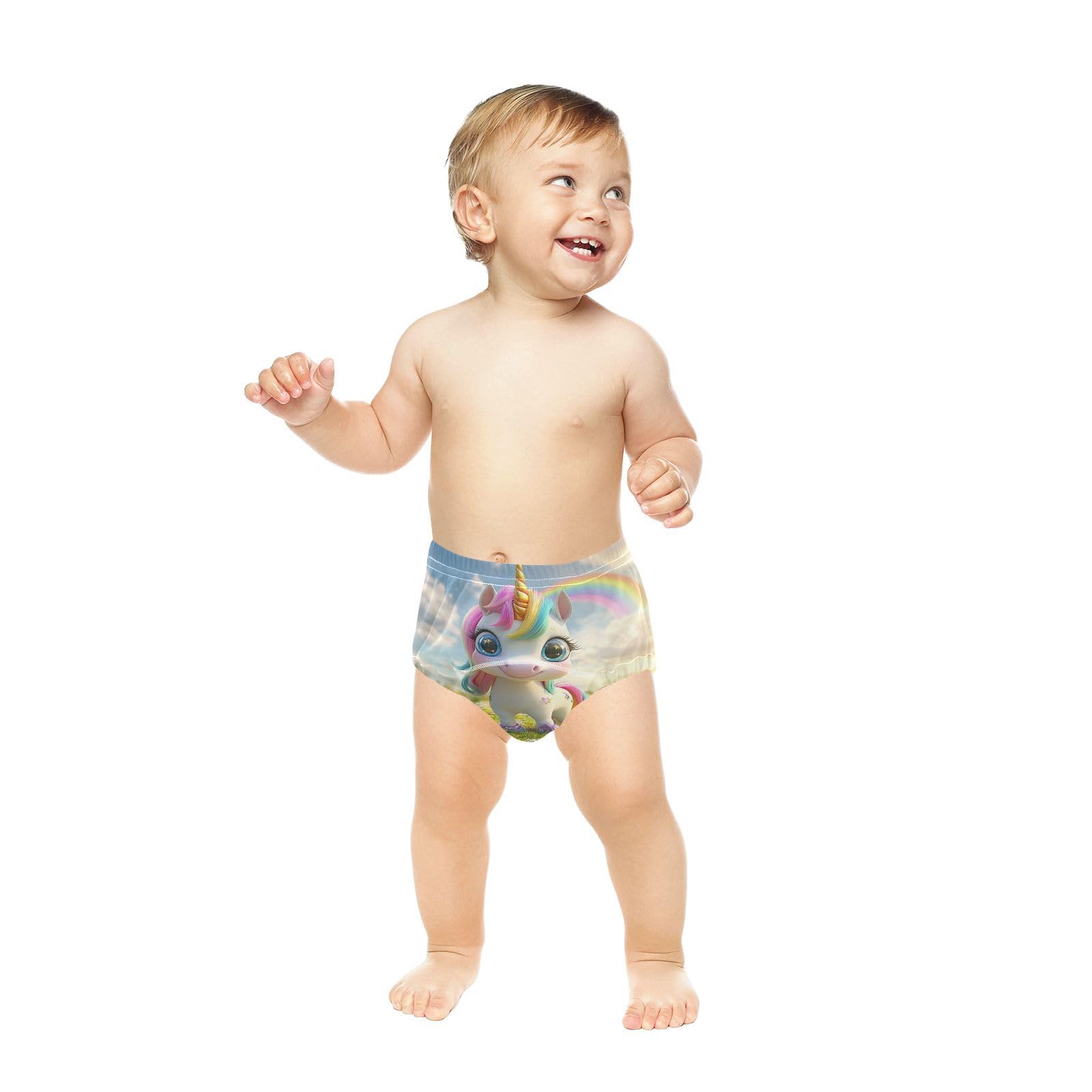 Coikll Rainbow Horse Toddler Training Underwear Waterproof Baby Pee Pants -3T
