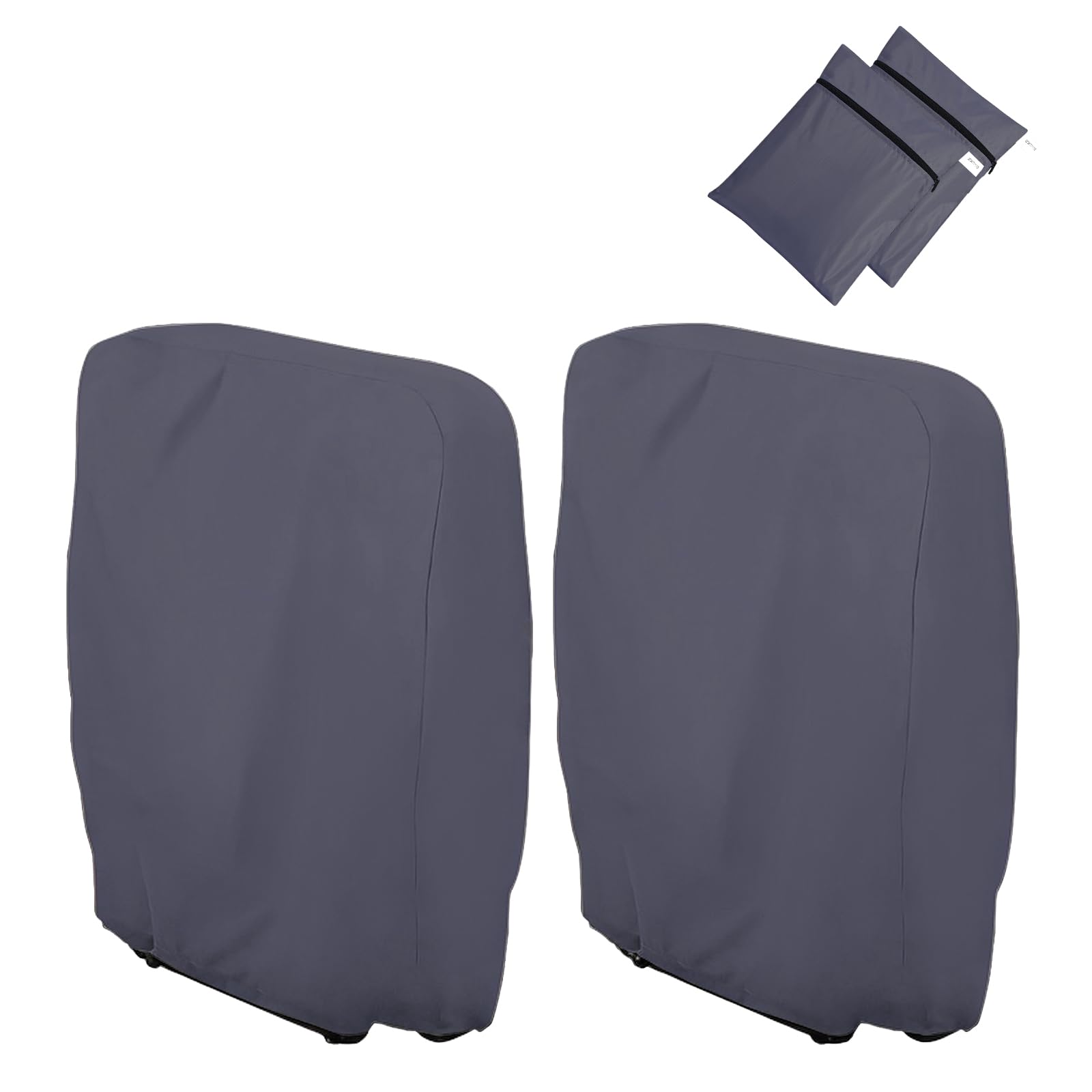 Uranshin Outdoor Folding Chair Covers 2PCS, Zero Gravity Chair Cover 28" W x 13" D x 43" H, Waterproof 210D Oxford Funiture Cover with Storage Bag,