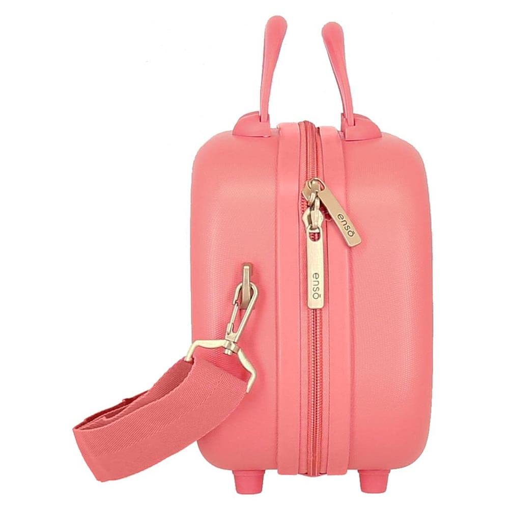 Enso Ciao Bella Neceser Adaptable Obudowa na messenger Różowy 29x21x15 cms Sztywny ABS 9,14L 0,8 kg, Różowy, Talla única, kosmetyczka z paskiem na ramię