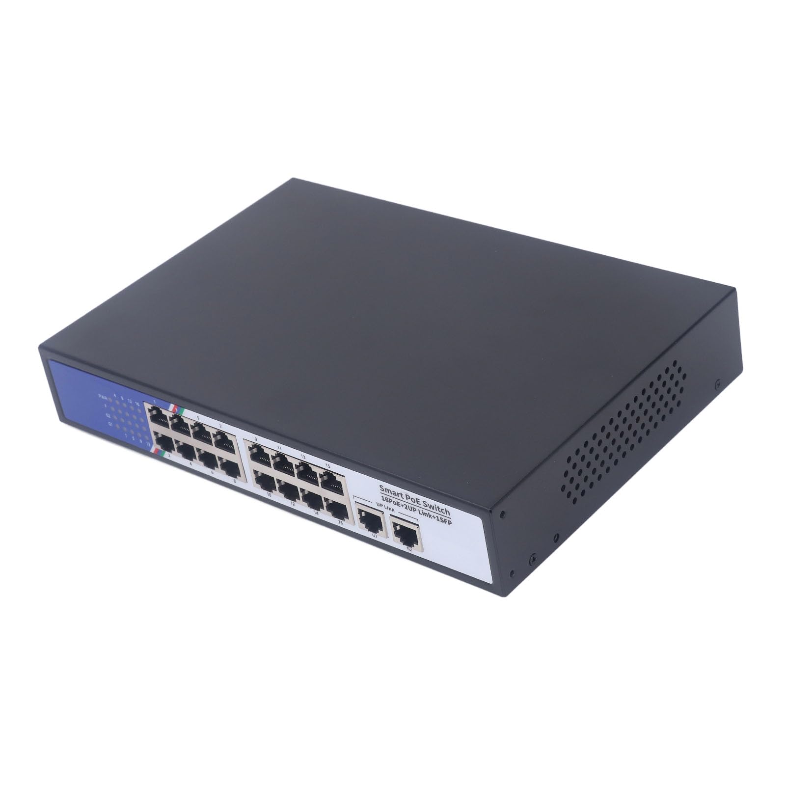 Marhynchus Switch Ethernet, Hub di Rete a 18 Porte Splitter Ethernet Plug And Play per Ufficio Domestico 100‑240 V (Spina UE 100‑240 V)