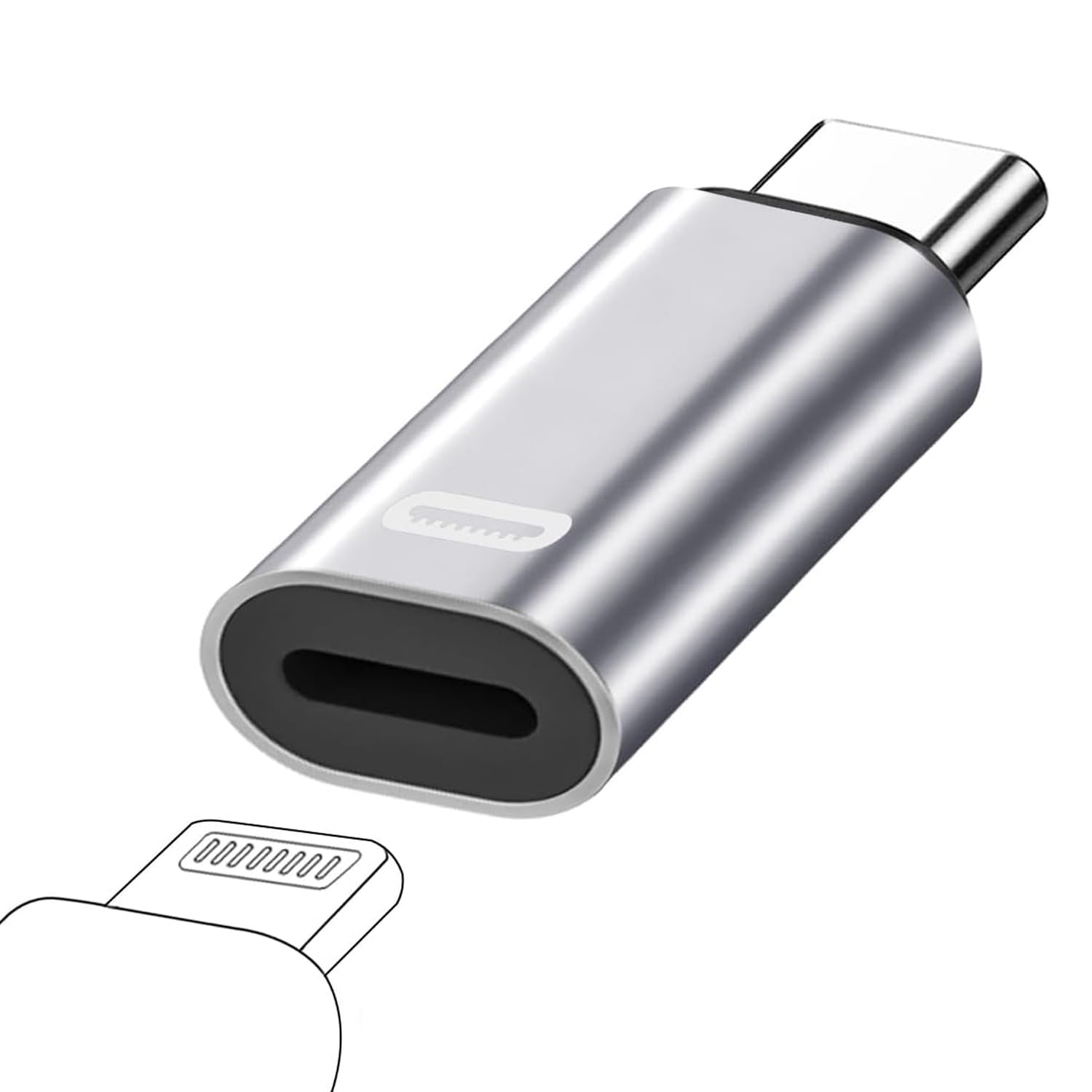 CASOSHIELD Lightning Female to USB C Male Adapter, USB-C Male to Lightning Female Adapter for iPhone 15/15 Pro/15 Pro Max/15 Plus, iPad Pro/Air, Support Fast Charging/Data Transfer (Silver) (B0D2NL9Z6F) Amazon Price History, Amazon Price Tracker