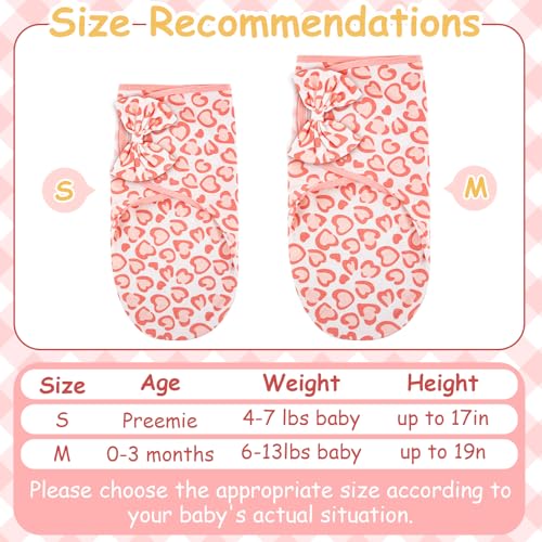 Image of Ramede 6-Pack Preemie Baby Swaddle Blankets with Hats, Breathable 100% Cotton Baby Swaddles, Suitable for Preemie Babies and Newborns, Soft Cotton, Adjustable(Bow,Pink)