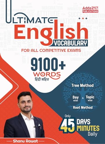 Ultimate English Vocabulary with 9100+ words Mini Book For All Competitive Exams |SSC CGL|SSC CHSL|SSC CPO|SSC MTS|BANK PO/Clerk|Air Force|Teaching - For Superior Vocabulary in 45 Days By Adda247