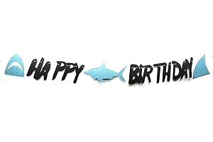 Ocean Shark Happy Birthday Banner and Garland