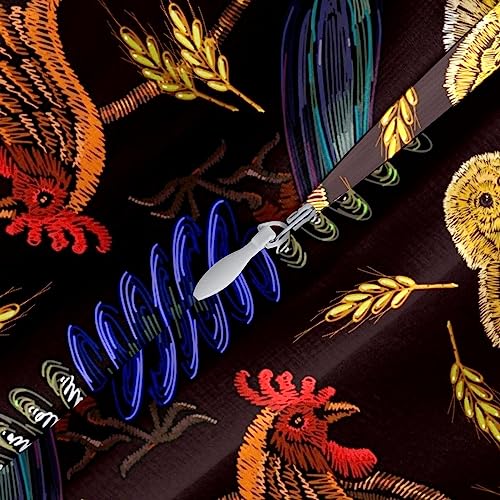 Housse de coussin en velours brodé blé oiseau 50x50 d'exception - 5