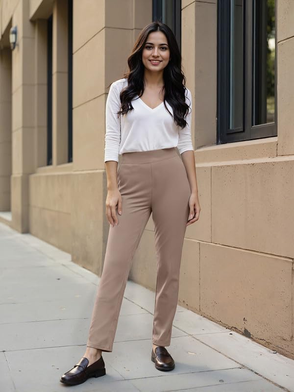 Image of BlissClub Women's Straight Fit Mid Rise Pants