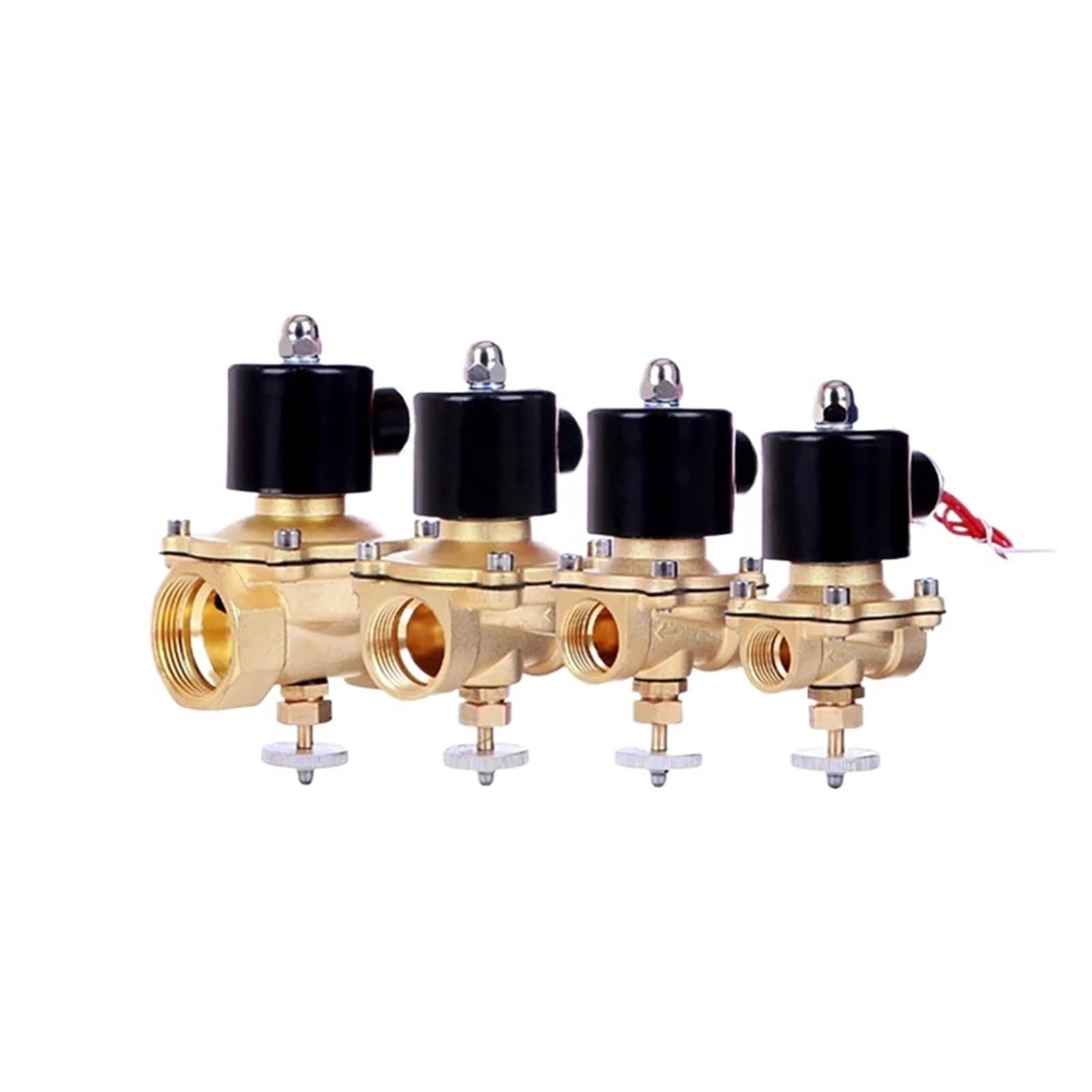 Uyqukggpsn 1 Pcs Electric Solenoid Valve Brass Normally Closed(1",Nbr-Seal_380vac)