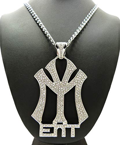 Iced Young Money Ent Hip Hop Pendant 6mm/18,20",24",30" Stainless Steel Cuban Chain Fashion Necklace SRC35 (30)4