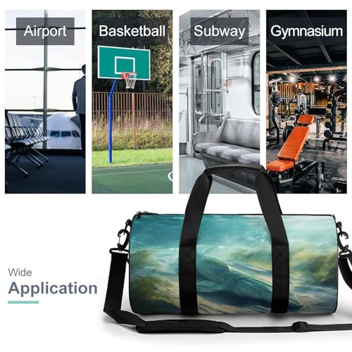 Sturgeon Fish Sports Gym Bag Travel Duffel Workout Bag with Adjustable Strap3