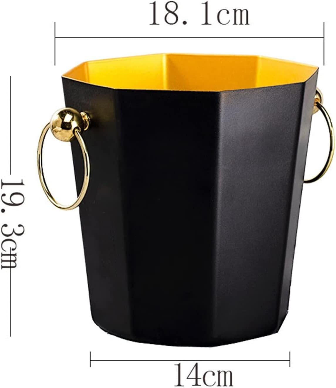 Cubitera Botella Vino Cubo de Hielo Octogonal de Gran Capacidad de 5,5 l, contenedor de Hielo de Acero Inoxidable 304, para Vino, champán y Cerveza