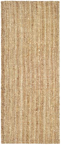 Safavieh Natural Fiber Collection NF447A Handmade Chunky Textured Premium Jute 0.75-inch Thick Runner, 2'6