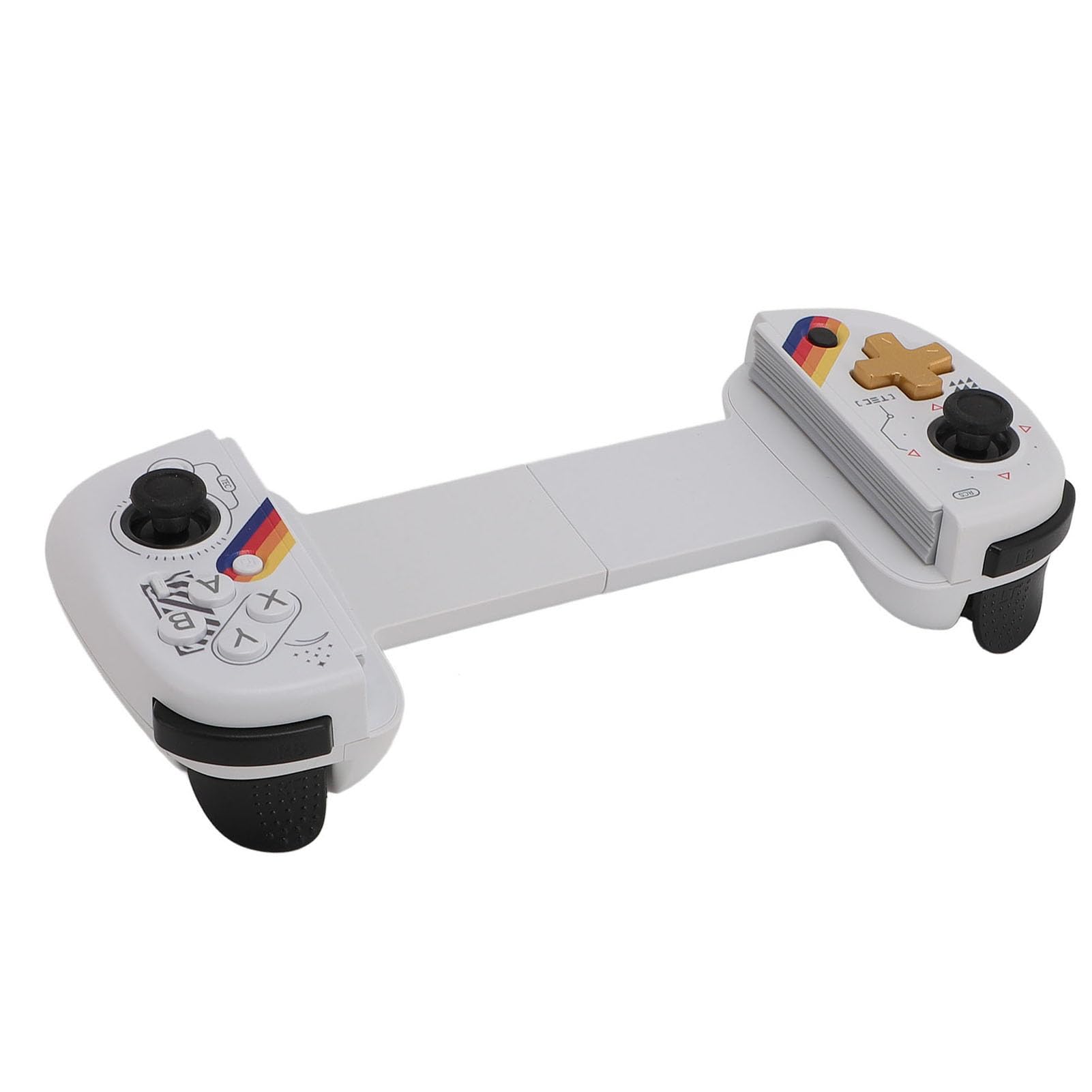 GOWENIC Controller di Gioco Mobile Senza Fili, Joystick Hall RGB con Vibrazione, Giroscopio a 6 Assi per Tablet IOS, Smartphone, PC, Design Antiscivolo, Alta Precisione