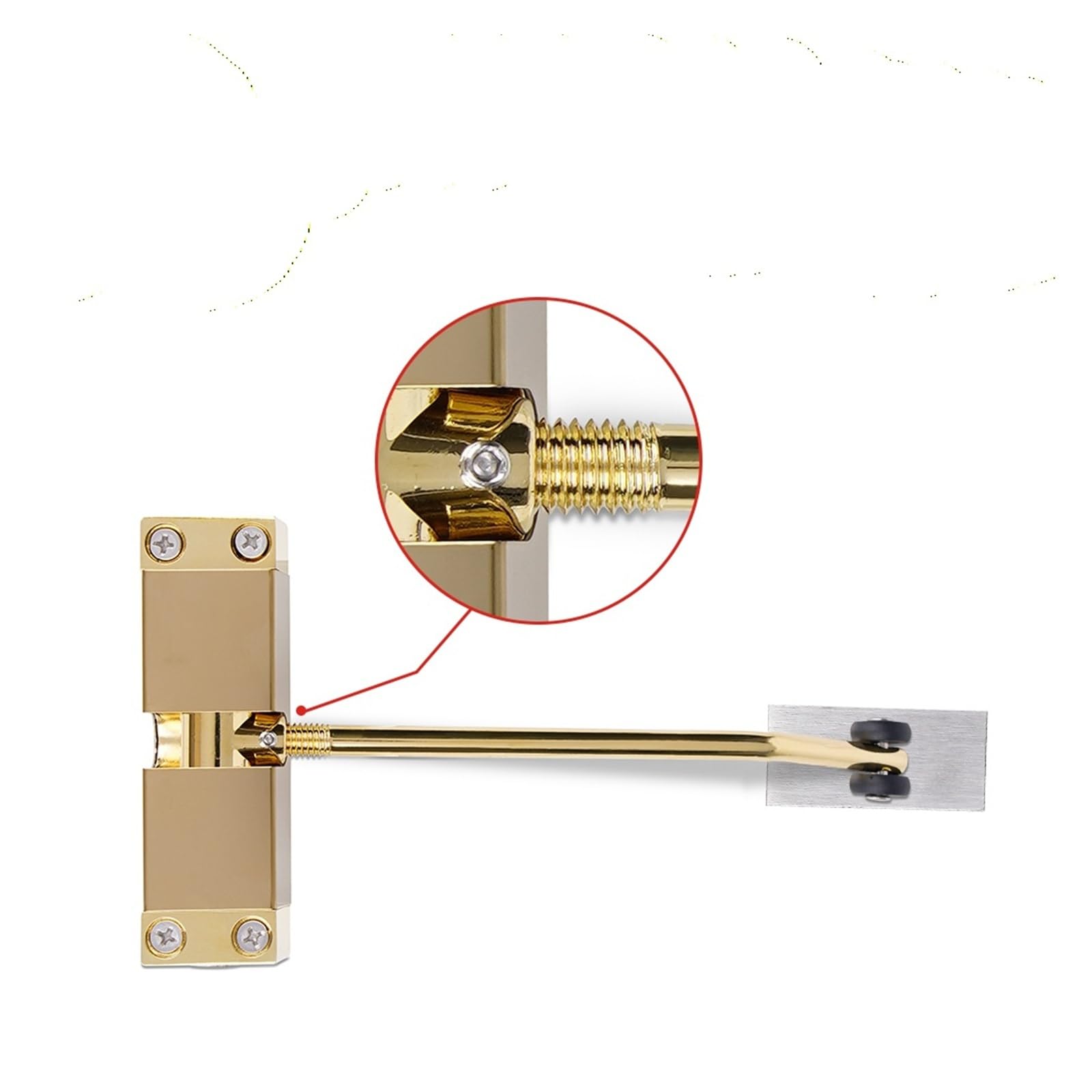 Hardware chiudiporta for mobili con chiusura automatica a molla regolabile(Gold)