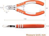 Vista 6 de SPEEDWOX Alicates de corte diagonal de precisión de 5 pulgadas, cortadores de alambre ultra afilados, alicates electrónicos ultra afilados
