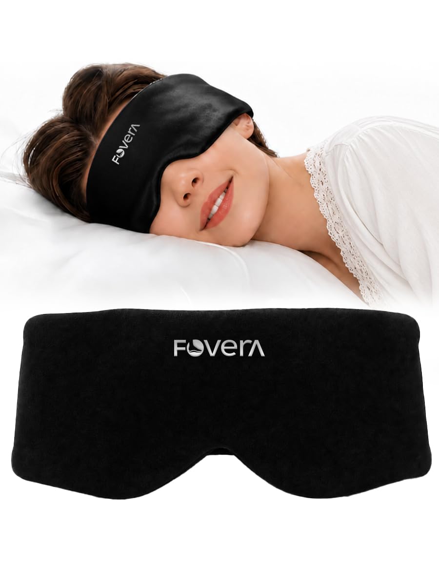 FOVERA Silk Eye Mask for Sleeping | Super Soft & Breathable Sleep Mask with Adjustable Strap | Light Blocking Comfortable Eyemask for Travel, Meditation & Night Sleep for Men & Women (Pack of 1)-picture-33