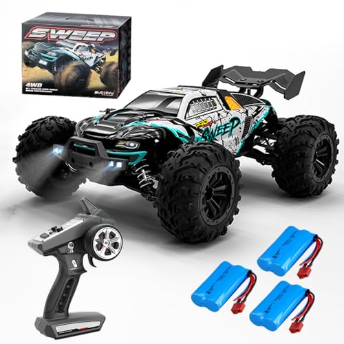 X-Verse 16101PRO Voiture télécommandée avec Moteur Brushless, 1:16 4WD 70KM/H RC Voiture Camion, 2,4 GHz Tout Terrain Buggy RC Crawler Jouet, Cadeau pour...