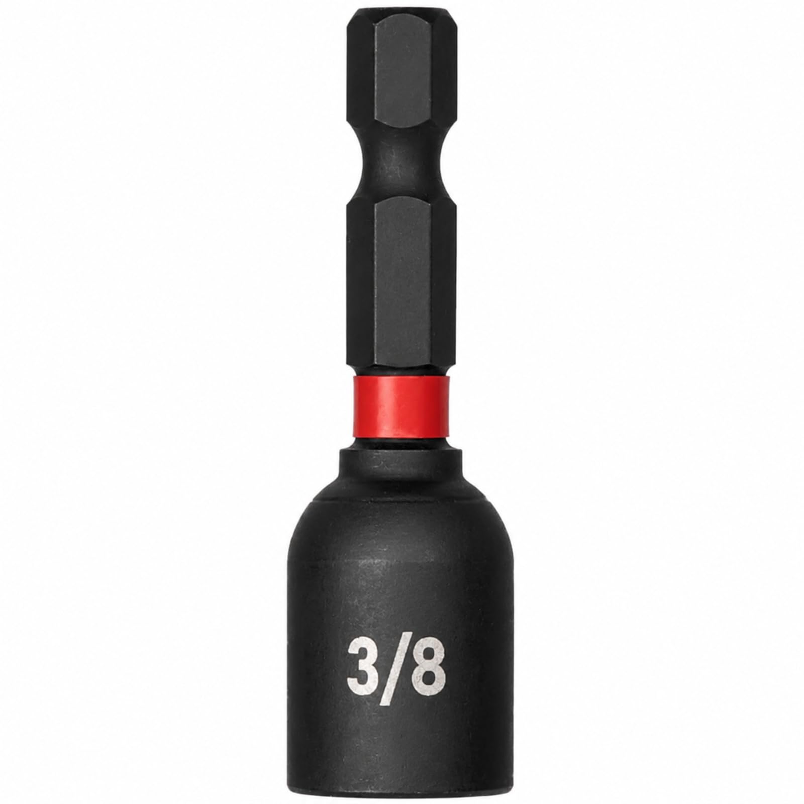 BLACK CANYON 3/8 Inch Magnetic Impact Nut Driver, 6 Inch Long Reach Nut Setter with 1/4 Inch Hex Shank, CR-V Steel Socket Bit for Impact Driver and Drill, 1 Piece