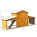 Pawhut Conejera de Madera Grande de 2 Niveles con Rampa Puertas con...