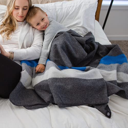 Image of Arcturus Rainier Wool Blanket - Warm, Heavy, Washable, Bed Blanket | Great for Home & Camping (Lake Washington, King)