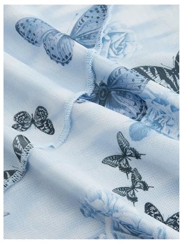 Image of Floerns Women's Butterfly Ruched Beach Summer Dress Asymmetrical Cami Short Dress