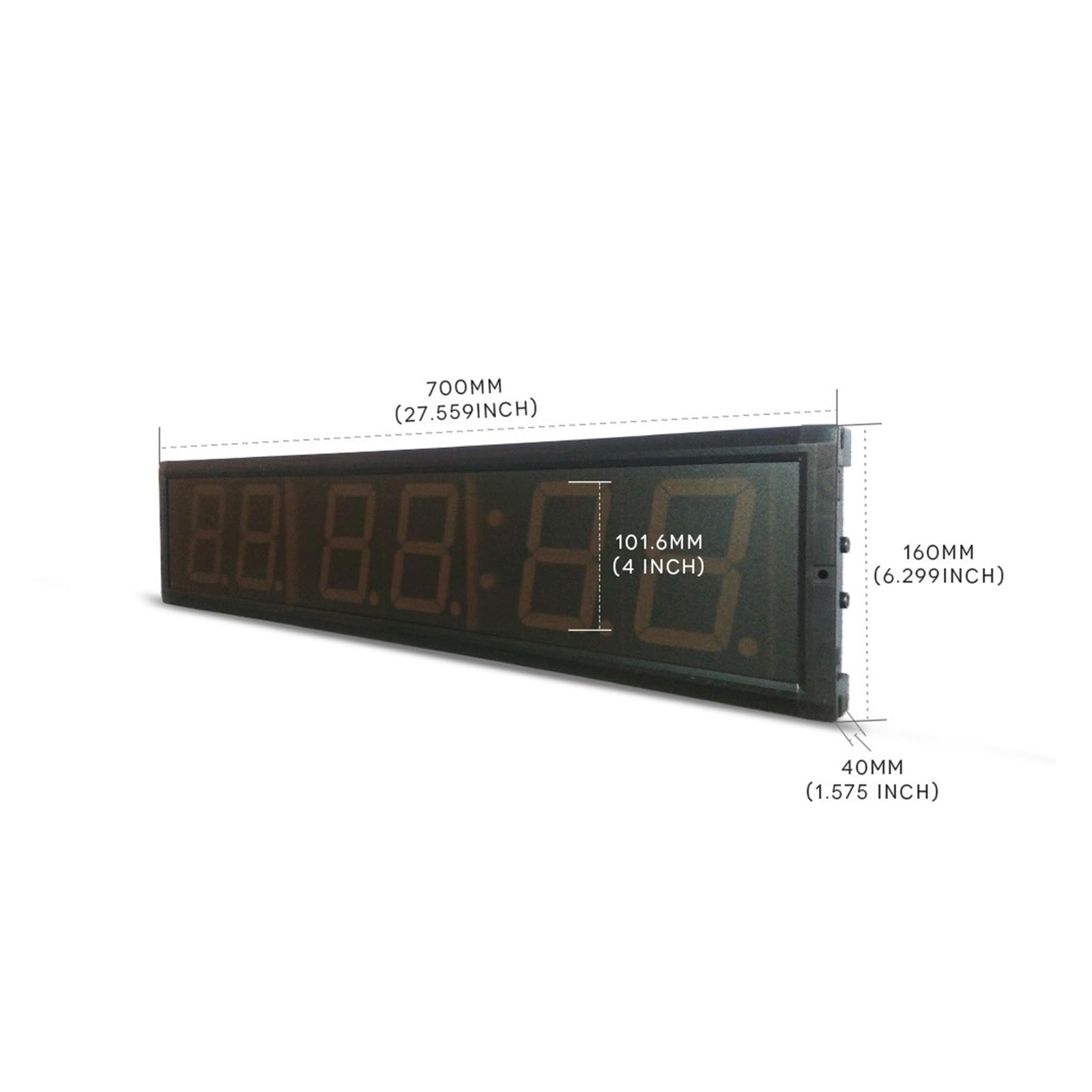 Reloj temporizador de gimnasio LED con pantalla de 4 pulgadas montado en la pared con mando a distancia for deporte boxeo Fitness Pantalla brillante