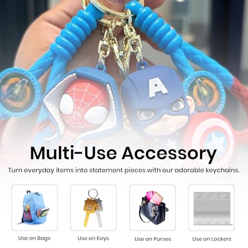 Image of Keychains For Girls Boys, Cute Pendant Keychains Accessories, Cute Kawaii Key ring Purse Backpack, Key Chain Accessories Wristlet Key chain Car Charms