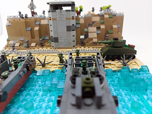 Nano Soldiers Omaha Beach WW2 Bausteine Diorama inkl. 24 Nano Soldaten, 723 Klemmbausteine – Bild 8