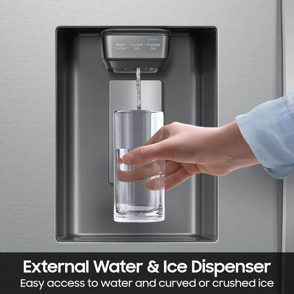 Samsung RF27CG5B30SR 25.5 Cu. Ft. Stainless Bespoke Counter Depth French Door AI Smart Refrigerator on Fridge.com