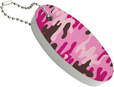 GRAPHICS & MORE Pink Camouflage Floating Keychain Oval Foam Fishing Boat Buoy Key Float