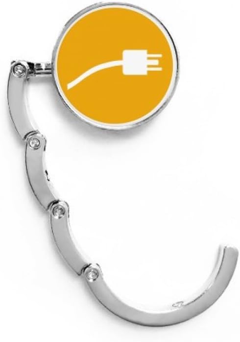 DIYthinker Orange Plug Cable Charging Cable Pattern Table Hook Decorative Clasp Extension Foldable Hanger