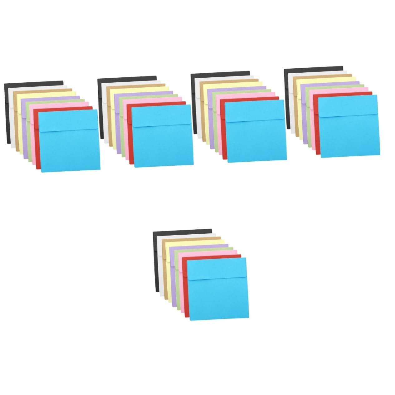 NUOBESTY 5 Set Buste Carta Kraft Colorate Buste Piccole Per Inviti Biglietti Carte E Regali Per Feste E 100 Pezzi*5