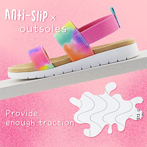 Girls Sandals Open Toe Kids Summer Flat Sandals Casual Fashion Dress Shoes with Elastic Straps3
