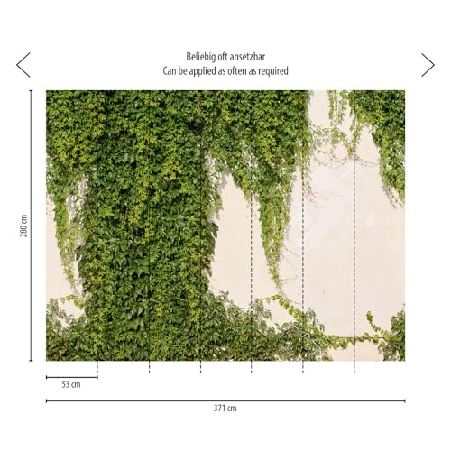 Papier peint lierre vert pour masquer un mur abîmé facilement - 3