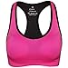 AioTio De Las Mujeres Amortiguador De Soporte De Alto Impacto Seamless Racer Back De Entrenamiento Respirable Sujetador Deportivo(XL,Rosa)