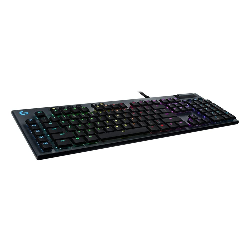 Logitech G815 mechanische Gaming-Tastatur, Taktiler GL-Tasten-Switch mit flachem Profil, LIGHTSYNC RGB, Schlankes Design, 5 Programmierbare G-Tasten, Multimedia-Bedienelemente, Deutsches QWERTZ-Layout