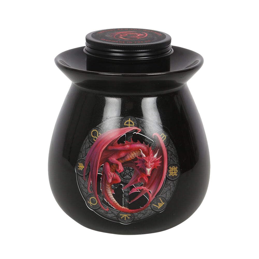 Enchanting Lammas Wax Melt Burner Gift Set by Anne Stokes, 11.5cm x 10cm (1 Pack), Luxury Oil Burner & Musk Scented Wax