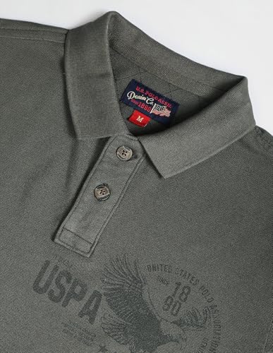 Image of U.S. Polo ASSN. Striped Slim Fit Polo T Shirts for Men - 100% Cotton, Half Sleeves Mens Tshirt