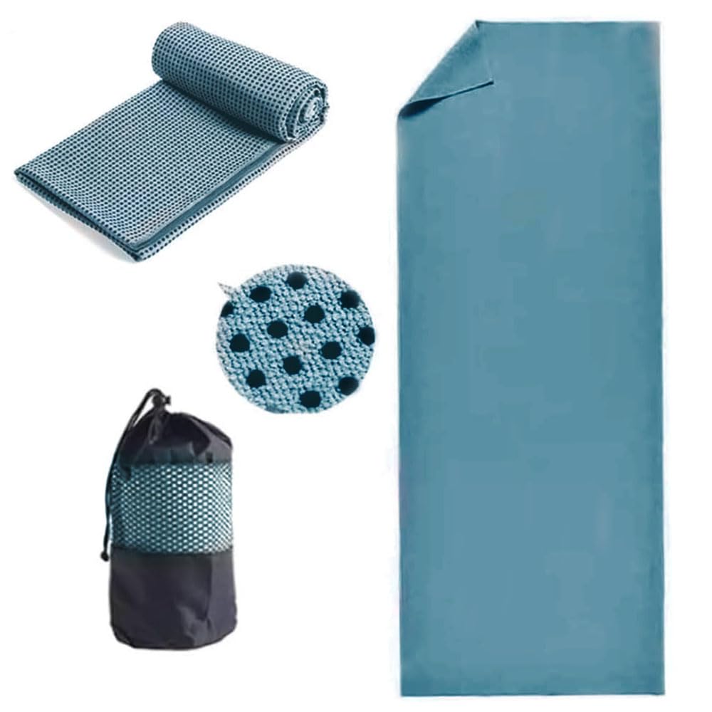 Oaygat Yoga Mat Towel Sweat Absorbent Yoga Blanket 24" x72" Quick-drying Hot Yoga Mat Cloth Yoga Mat Towel Non-slip Yoga Blanket with Mesh Carrying Bag for Bikram, Pilates, Gym Workout