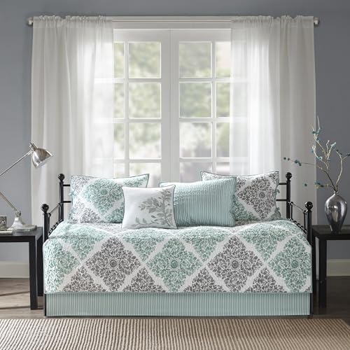 Madison Park Daybed Cover Set - Double Sided Quilting Casual Design, All Season Bedding with...